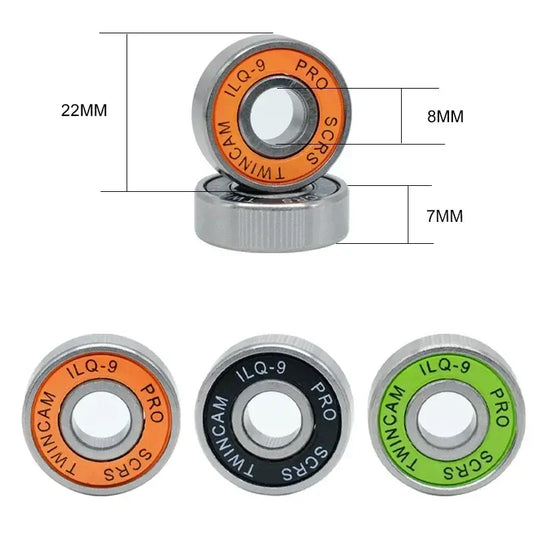 Get 8Pcs ILQ-11 Orange bearings for superior speed and durability. Ideal for longboards and inline skates!