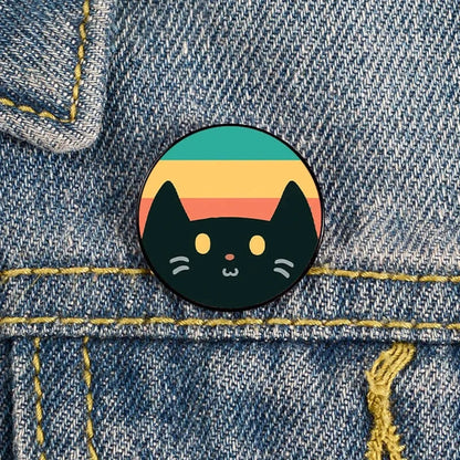 Charming Cat Pin Brooch for teachers and cat lovers. Perfect gift with a playful design, adding whimsy to any outfit.