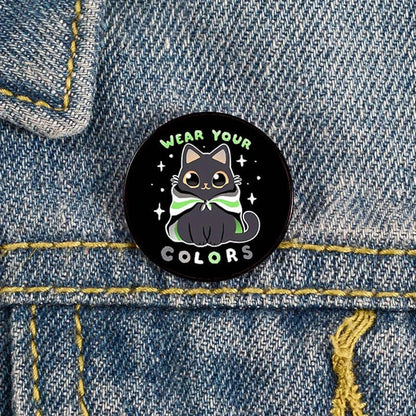 Add charm to your outfit with this Cat Pin custom brooch. Ideal for bags, shirts, and as a teacher gift!