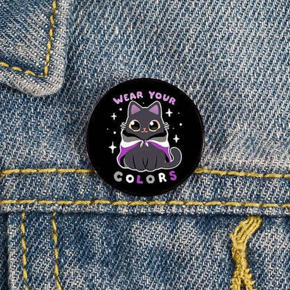 Add charm to your outfit with this Cat Pin custom brooch. Ideal for bags, shirts, and as a teacher gift!