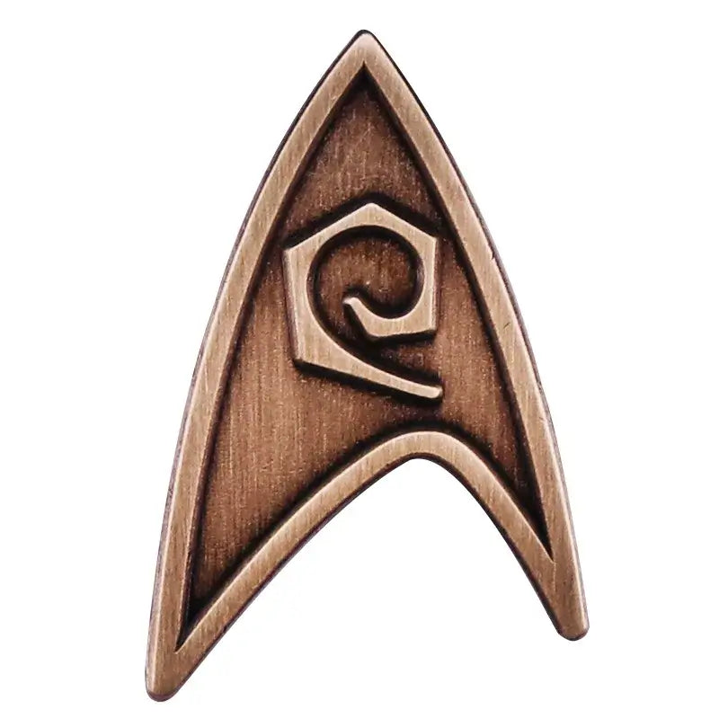 ST-Star X Trek enamel pin featuring a classic design, perfect for backpacks and fashion accessories.