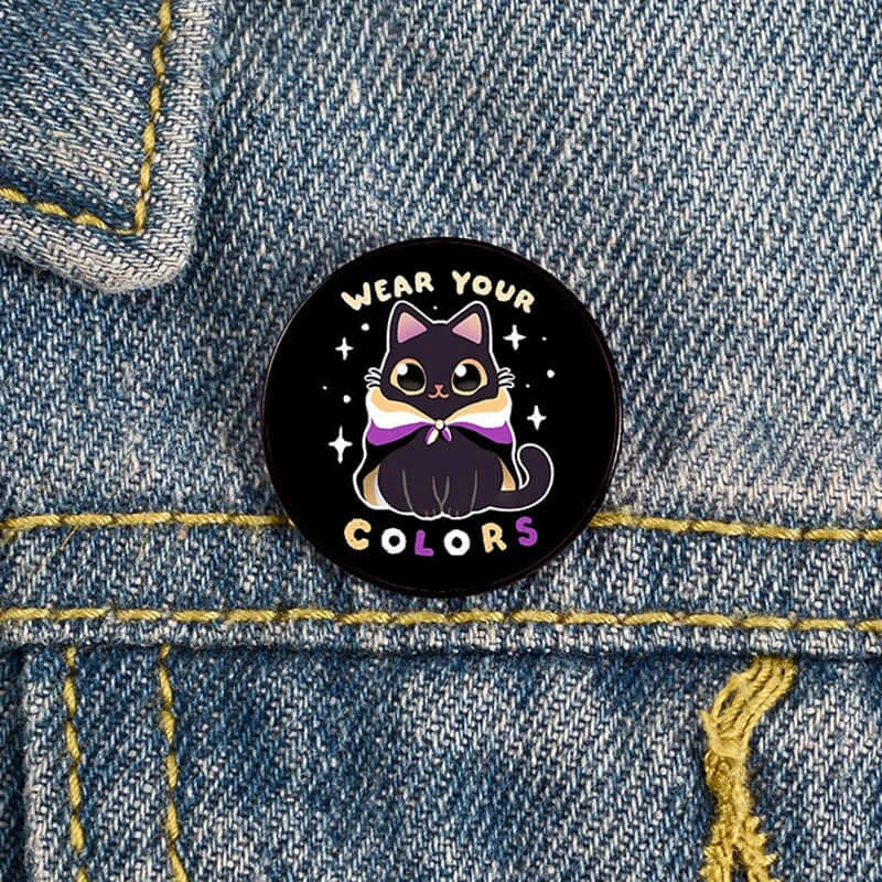 Add charm to your outfit with this Cat Pin custom brooch. Ideal for bags, shirts, and as a teacher gift!