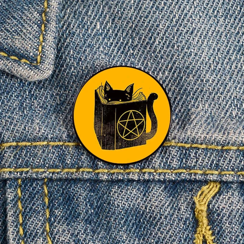 Add charm to your outfit with this Cat Pin custom brooch. Ideal for bags, shirts, and as a teacher gift!