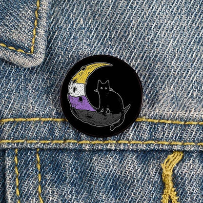 Add charm to your outfit with this Cat Pin custom brooch. Ideal for bags, shirts, and as a teacher gift!