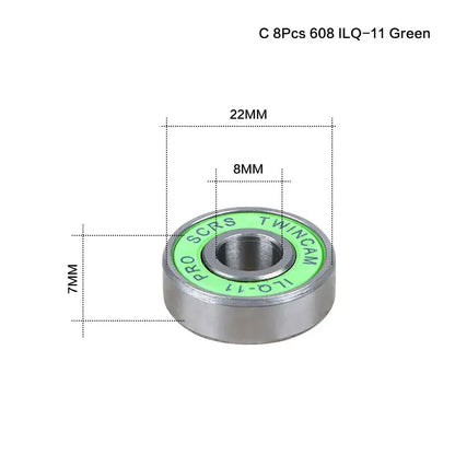 Get the best performance with GUOMUZI ILQ-11 skate bearings. Available in 10 or 8 packs for a smooth, noise-free ride.