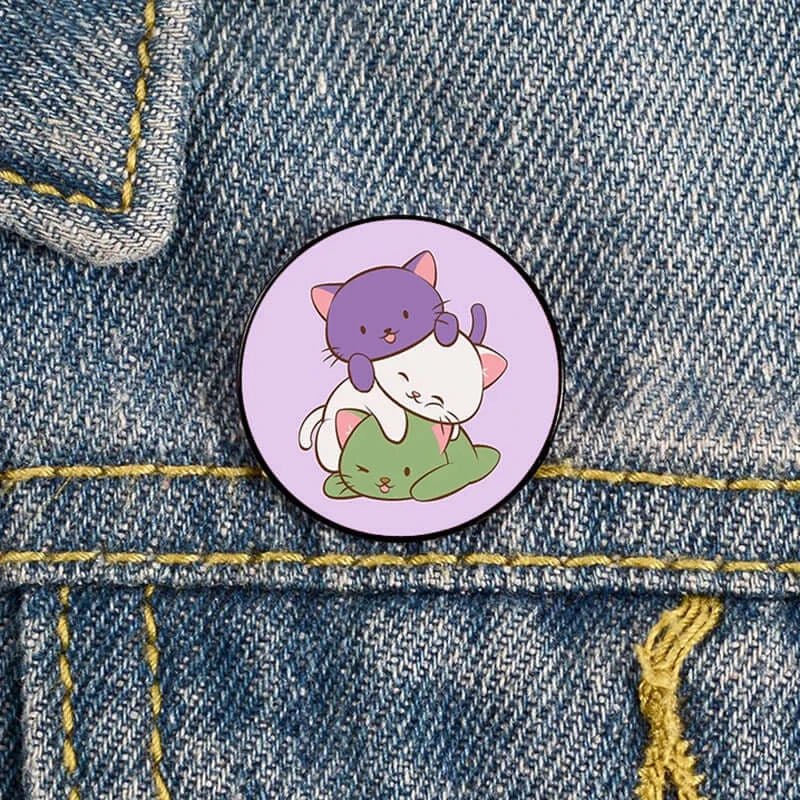 Charming Cat Pin Brooch for teachers and cat lovers. Perfect gift with a playful design, adding whimsy to any outfit.