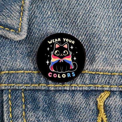 Charming Cat Pin Brooch for teachers and cat lovers. Perfect gift with a playful design, adding whimsy to any outfit.