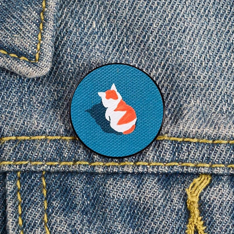 Add charm to your outfit with this Cat Pin custom brooch. Ideal for bags, shirts, and as a teacher gift!