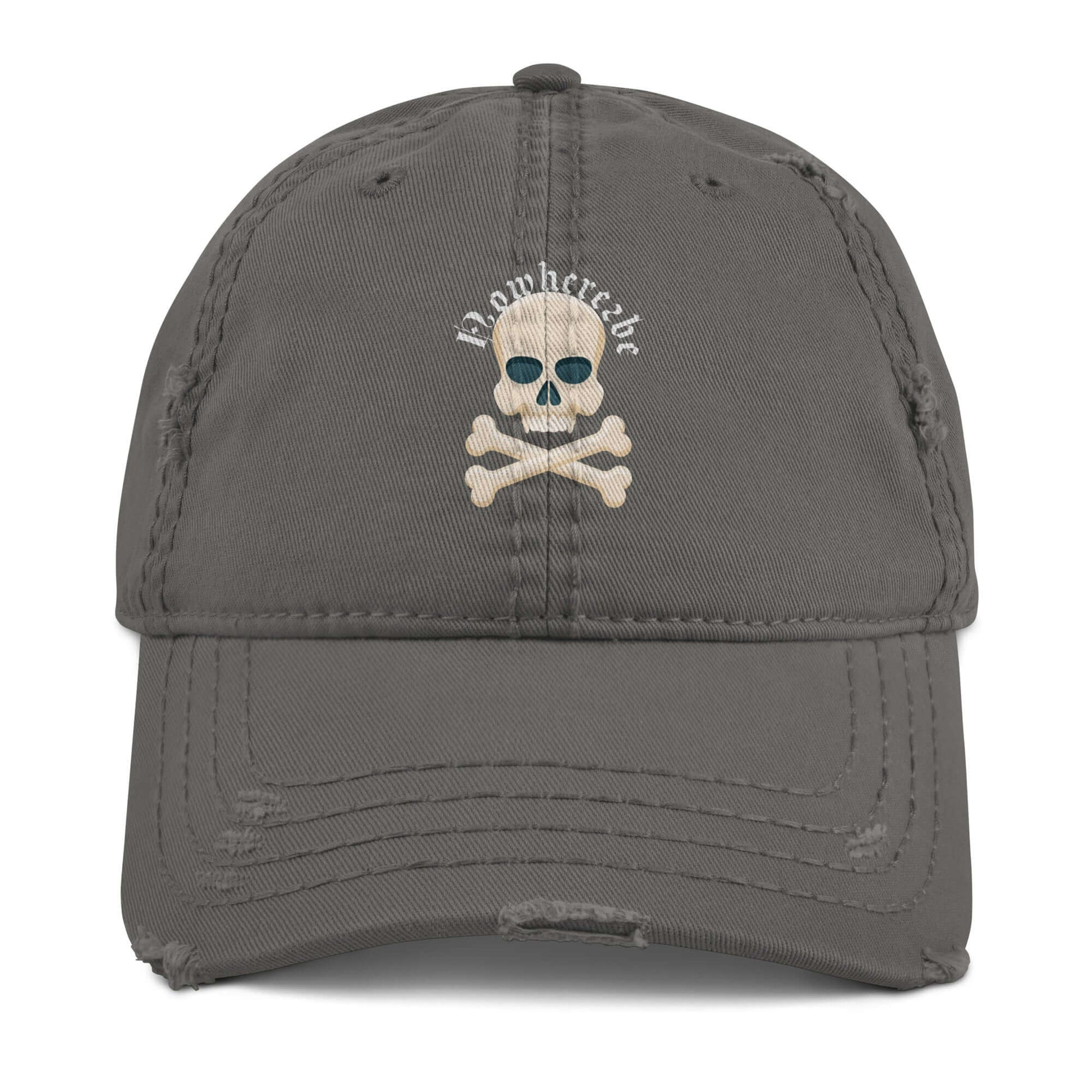 Nowhere2be skull Distressed Dad Hat, Hat, $20.00, Nowhere2be Online Store