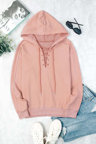 Lace Up Long Sleeve Hoodie$37.50Nowhere2be Online Storebuy,buy online,casual,comfortable,delivered,delivery,for you,Lace Up Long Sleeve Hoodie,Lace Up Long Sleeve Hoodie-size-chart,Long Sleeve Hoodie,Made for you,nowhere2be,Nowhere2be Online Store,perfect
