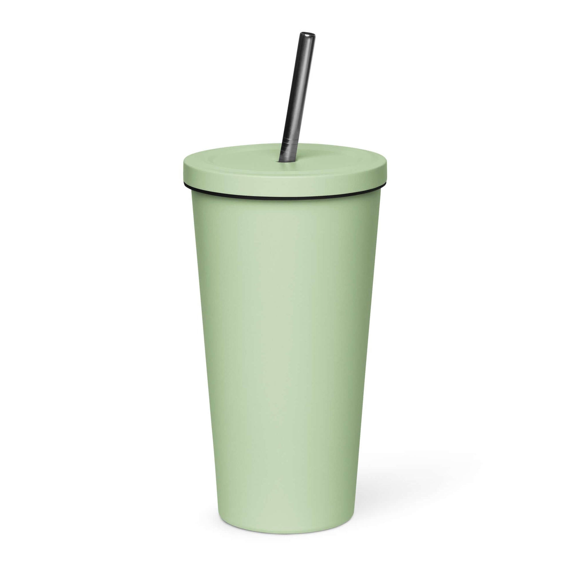 Nowhere2be Insulated Tumbler with a Straw in green color, stylish and functional drinkware for everyday use.