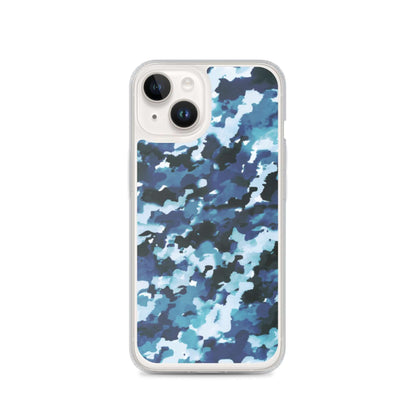Blue Camo MagSafe® clear case for iPhone®Mobile Phone Cases$19.00