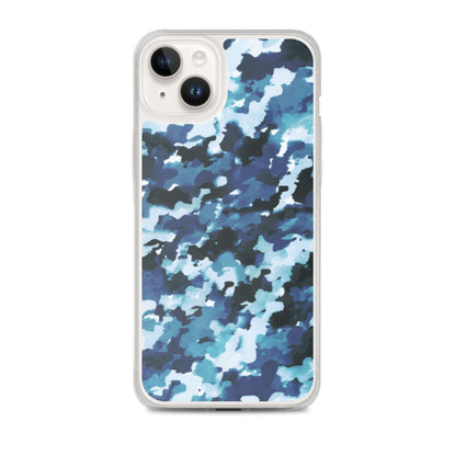 Blue Camo MagSafe® clear case for iPhone®Mobile Phone Cases$19.00