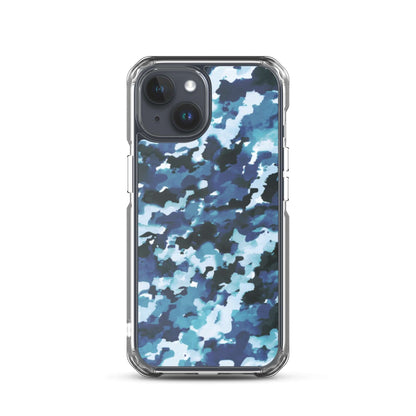 Blue Camo MagSafe® clear case for iPhone®Mobile Phone Cases$19.00