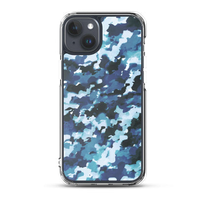 Blue Camo MagSafe® clear case for iPhone®Mobile Phone Cases$19.00