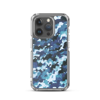 Blue Camo MagSafe® clear case for iPhone®Mobile Phone Cases$19.00