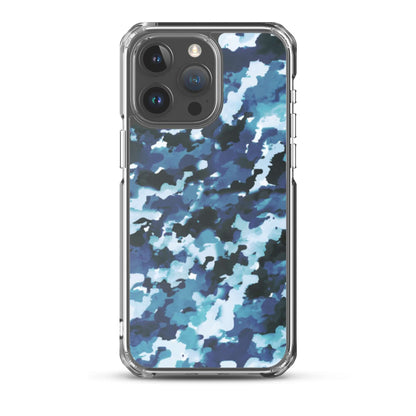 Blue Camo MagSafe® clear case for iPhone®Mobile Phone Cases$19.00