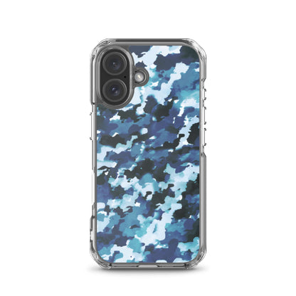 Blue Camo MagSafe® clear case for iPhone®Mobile Phone Cases$19.00