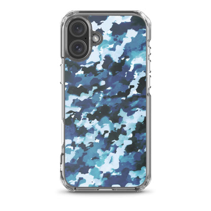 Blue Camo MagSafe® clear case for iPhone®Mobile Phone Cases$19.00
