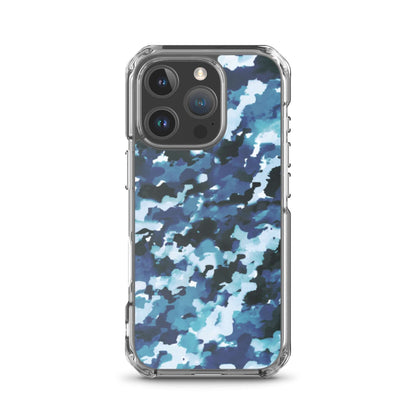 Blue Camo MagSafe® clear case for iPhone®Mobile Phone Cases$19.00