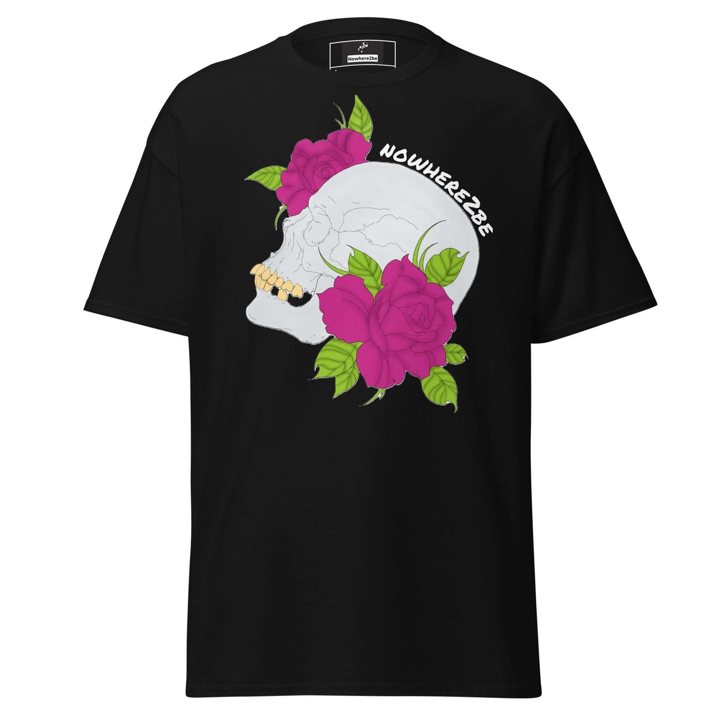 Nowhere2be Skull and Flower Unisex classic tee, Shirt, $21.49, Nowhere2be Online Store