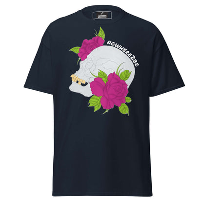Nowhere2be Skull and Flower Unisex classic tee, Shirt, $21.49, Nowhere2be Online Store