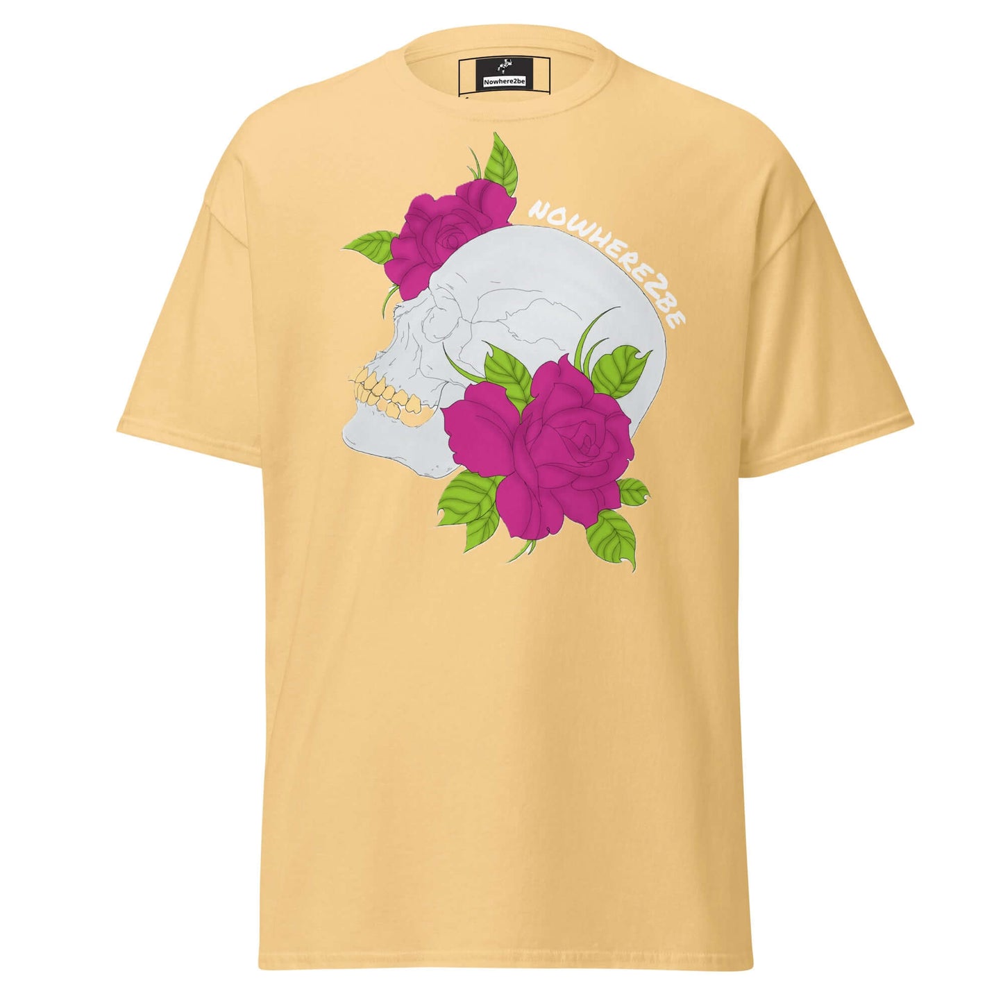 Nowhere2be Skull and Flower Unisex classic tee, Shirt, $21.49, Nowhere2be Online Store