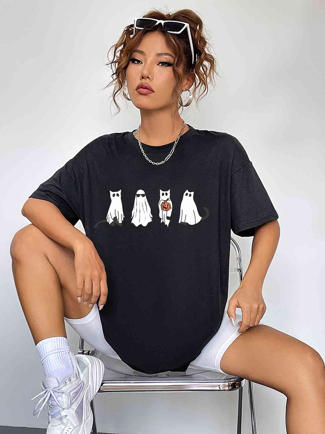 Round Neck Short Sleeve Ghost Graphic T-Shirt$13.00Nowhere2be Online StoreBlack Friday Sale,buy,buy online,casual,Clothes,clothing,comfortable,comfy,delivered,delivery,E@M@E,fashion,for you,Ghost Graphic T-Shirt,gift,Graphic Cotton Tee,Graphic T-Shirt,Mad